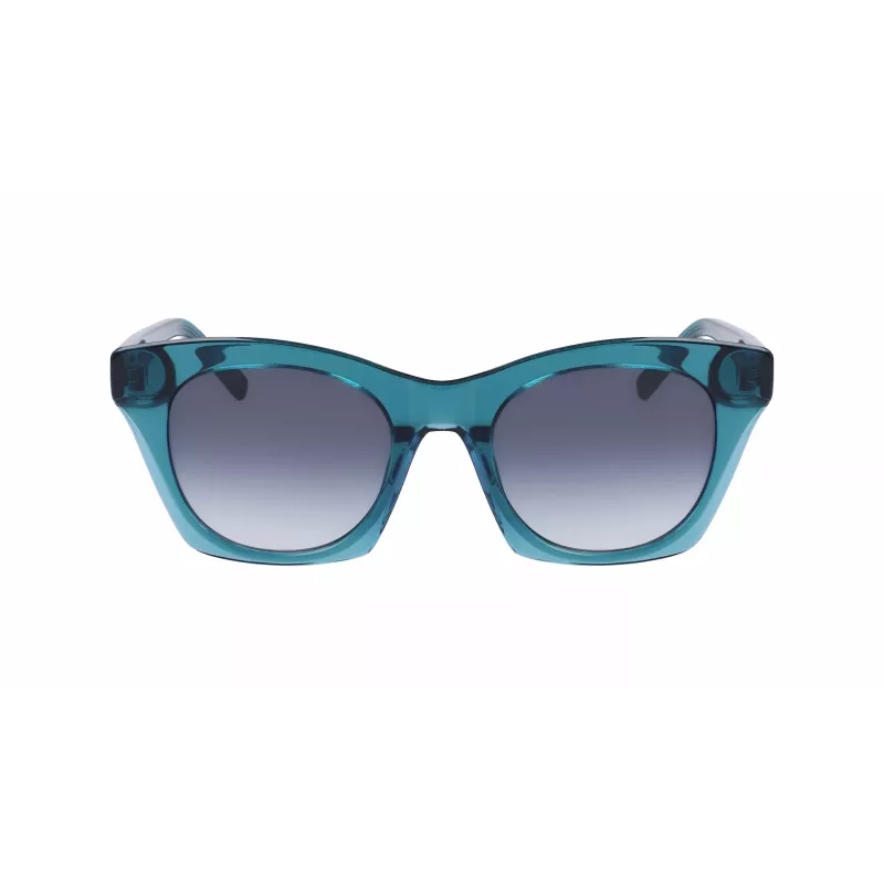 DKNY Gafas de sol para mujer DK541S-430 montura de acetato havana lentes degradadas marrones 51 mm