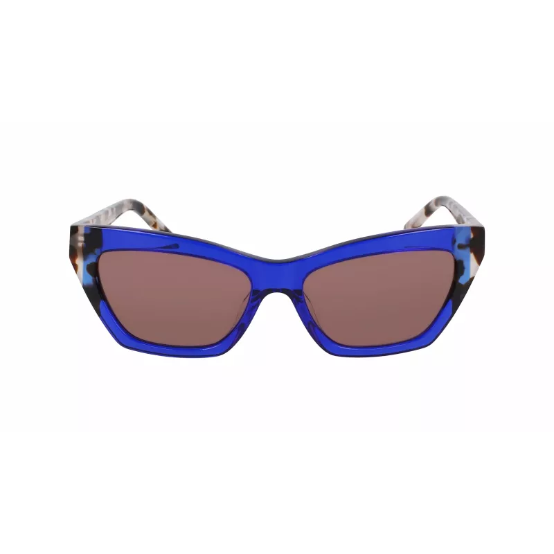 DKNY Gafas de sol mujer DK547S5516425 - Montura de acetato Havana, lentes marrones degradadas, 55 mm