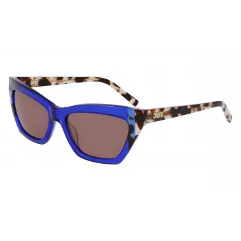 DKNY Gafas de sol mujer DK547S5516425 - Montura de acetato Havana, lentes marrones degradadas, 55 mm