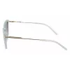 DKNY Gafas de sol mujer DK713S - Montura rectangular marrón Havana con lentes marrones degradadas - 56 mm de ancho de lente
