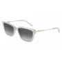 DKNY Gafas de sol mujer DK713S - Montura rectangular marrón Havana con lentes marrones degradadas - 56 mm de ancho de lente