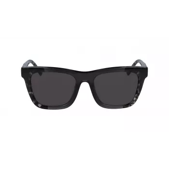 DKNY Gafas de sol de mujer cuadradas DK529S-001 - montura negra, lentes grises, 53 mm