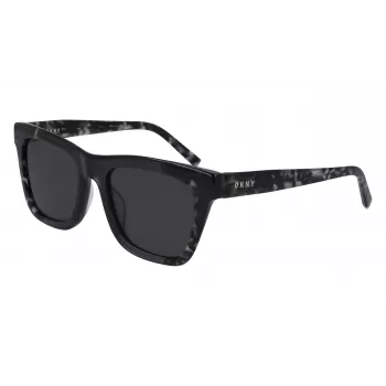 DKNY Gafas de sol de mujer cuadradas DK529S-001 - montura negra, lentes grises, 53 mm