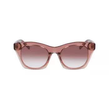 DKNY gafas de sol mujer DK541S-265 marrón Havana montura cuadrada de acetato con lentes de policarbonato degradado marrón 51/21/140 mm