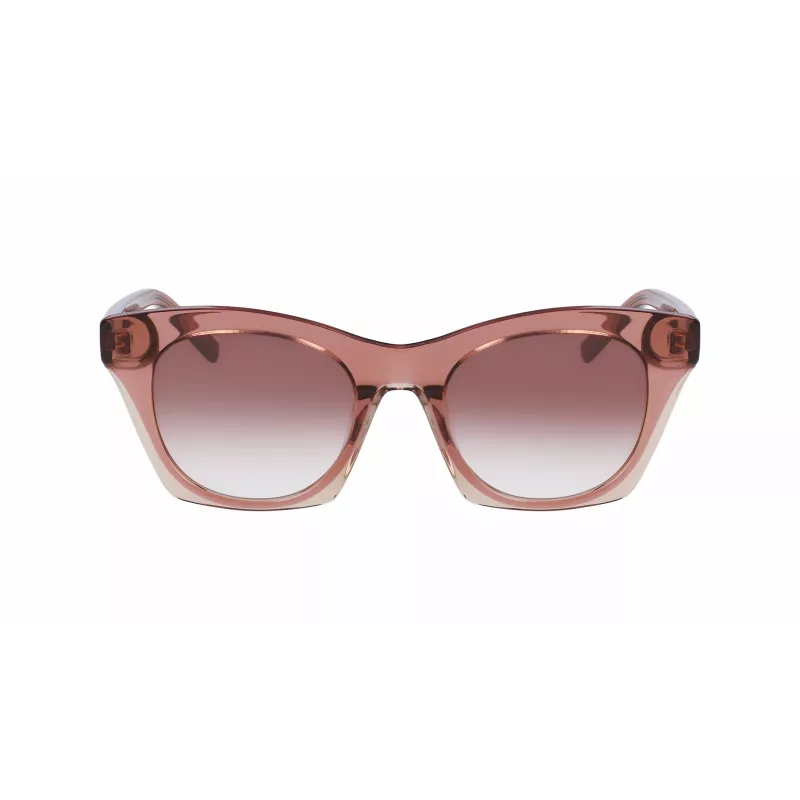 DKNY gafas de sol mujer DK541S-265 marrón Havana montura cuadrada de acetato con lentes de policarbonato degradado marrón 51/21/140 mm