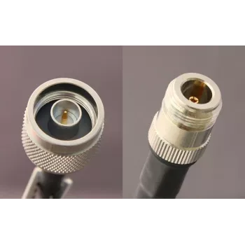 DMT 3m Cable coaxial Ecoflex 10 con conector macho N a conector hembra N, 50 ohmios