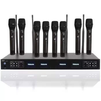 DNA RV-8 Sistema de micrófonos inalámbricos 8x de mano dinámicos UHF