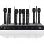 DNA RV-8 Sistema de micrófono inalámbrico 8x micrófonos dinámicos de mano UHF