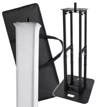 DNA TOTEM V2 Base de soporte truss - Negra, acero, 300x300mm