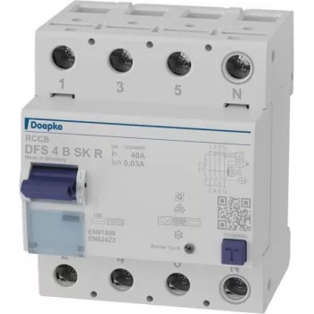 DOEPKE DFS4 040-4/0,03-B SK tipo B interruptor diferencial 4 polos 40A 30mA 230/400V AC 9134988