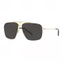 Dolce & Gabbana DG2264-02-87 Gafas de sol de hombre oro montura lentes grises Pilot 61mm