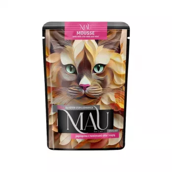 Dolina Noteci Mau Mus Cordero con semillas de chía y menta para gatos esterilizados 85g
