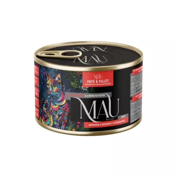 DOLINA NOTECI MAU Paté y filete ternera con batata y romero - Comida húmeda para gatos - 185g
