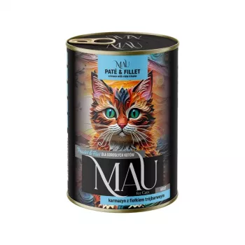 DOLINA NOTECI MAU Paté y filete Crimson con pensamiento Comida húmeda para gatos 400g
