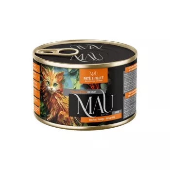 DOLINA NOTECI MAU Paté y filete Junior pato con mango y escaramujo - Comida húmeda para gatos - 185g