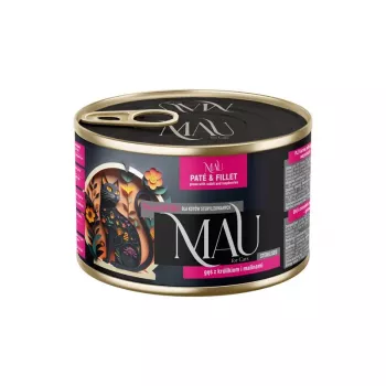 DOLINA NOTECI MAU Paté y filete Sterilised de ganso con conejo y frambuesas - Comida húmeda para gatos - 185g