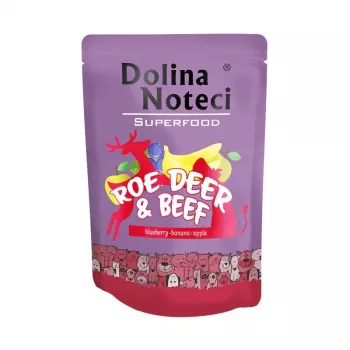 Dolina Noteci Superfood Ciervo y Ternera Comida húmeda para perros 300g