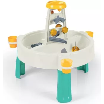 DOLU Mesa de juegos de agua y arena 2 en 1 Blanco Verde (2670)