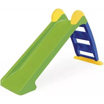 DOLU Green Slide 3031 – Tobogán infantil de 3 niveles con escalones anchos y pasamanos, interior/exterior, capacidad de carga 25 kg