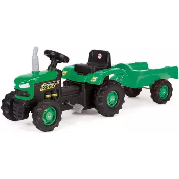 DOLU Tractor de pedales con remolque verde (8053)