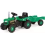 DOLU Tractor de pedales con remolque verde (8053)
