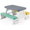 DOLU mesa de picnic para 4 niños blanco gris 2618