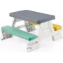 DOLU mesa de picnic para 4 niños blanco gris 2618