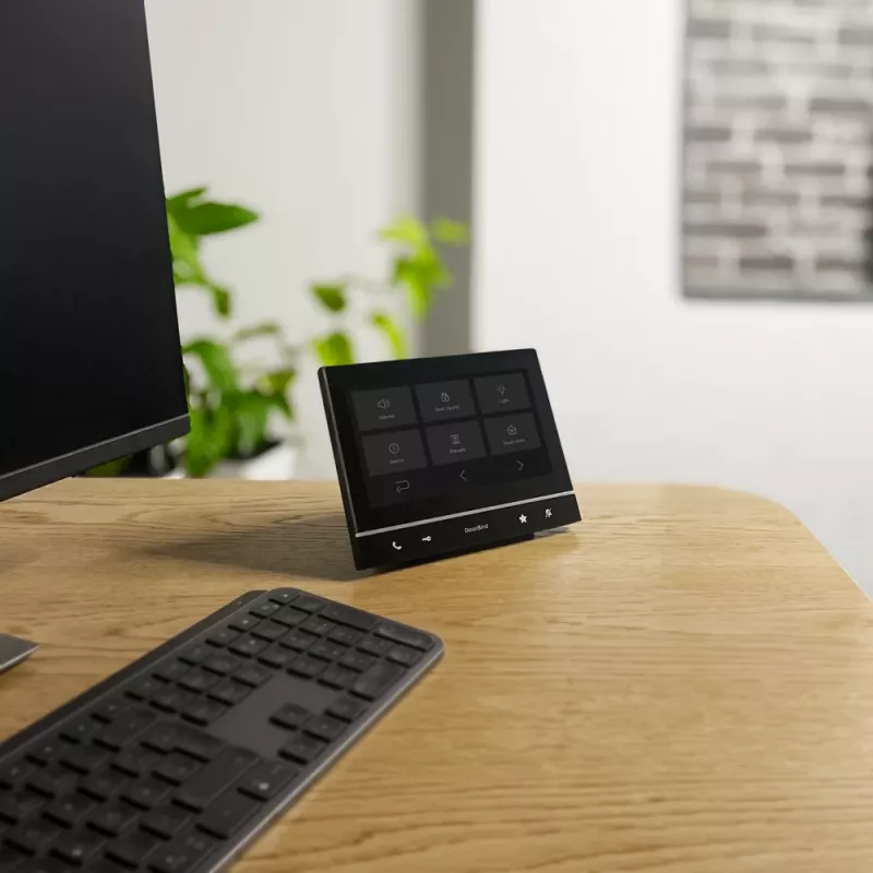 DoorBird IP Video Indoor Station A1103 Black Edition, pantalla táctil IPS de 7 pulgadas, capacitiva, Fast Ethernet, PoE