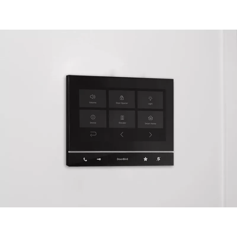 DoorBird IP Video Indoor Station A1103 Black Edition, pantalla táctil IPS de 7 pulgadas, capacitiva, Fast Ethernet, PoE