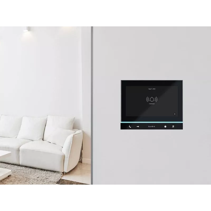 DoorBird IP Video Indoor Station A1103 Black Edition, pantalla táctil IPS de 7 pulgadas, capacitiva, Fast Ethernet, PoE
