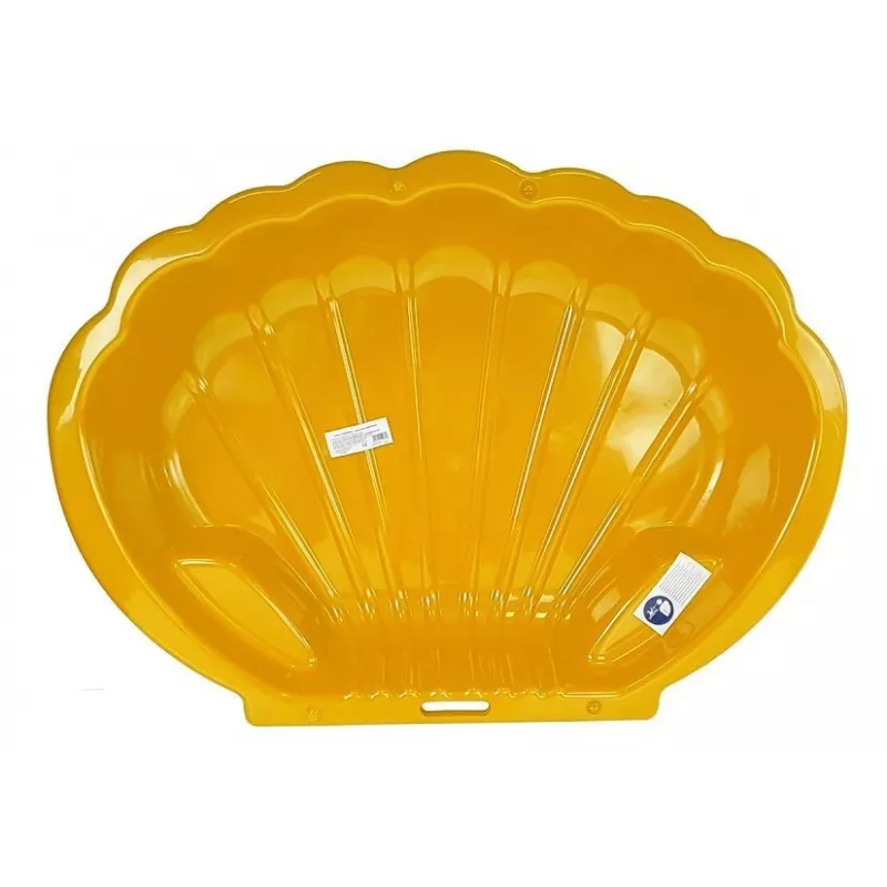 DOREX Piscina de arena para niños 2en1 Shell Amarillo 110cm