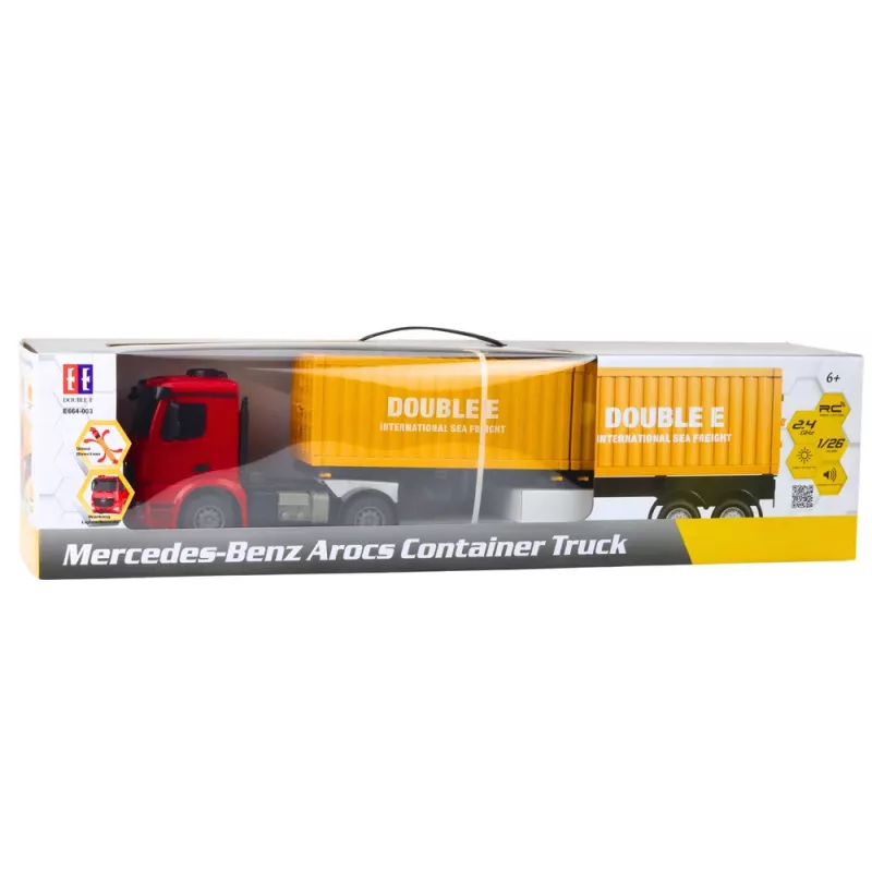 Double E Mercedes-Benz Arocs RC camión portacontenedores 1:26