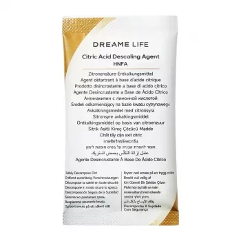 Dreame HNFA Solución descalcificadora para limpiador a vapor N20 – 12 x 20g bolsas (ácido cítrico)