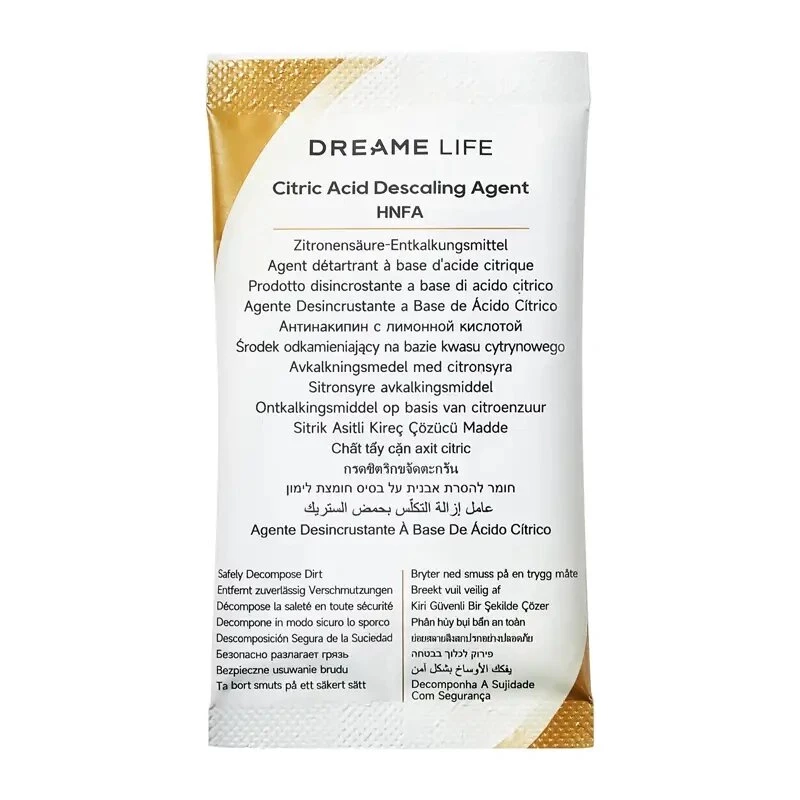 Dreame HNFA Solución descalcificadora para limpiador a vapor N20 – 12 x 20g bolsas (ácido cítrico)