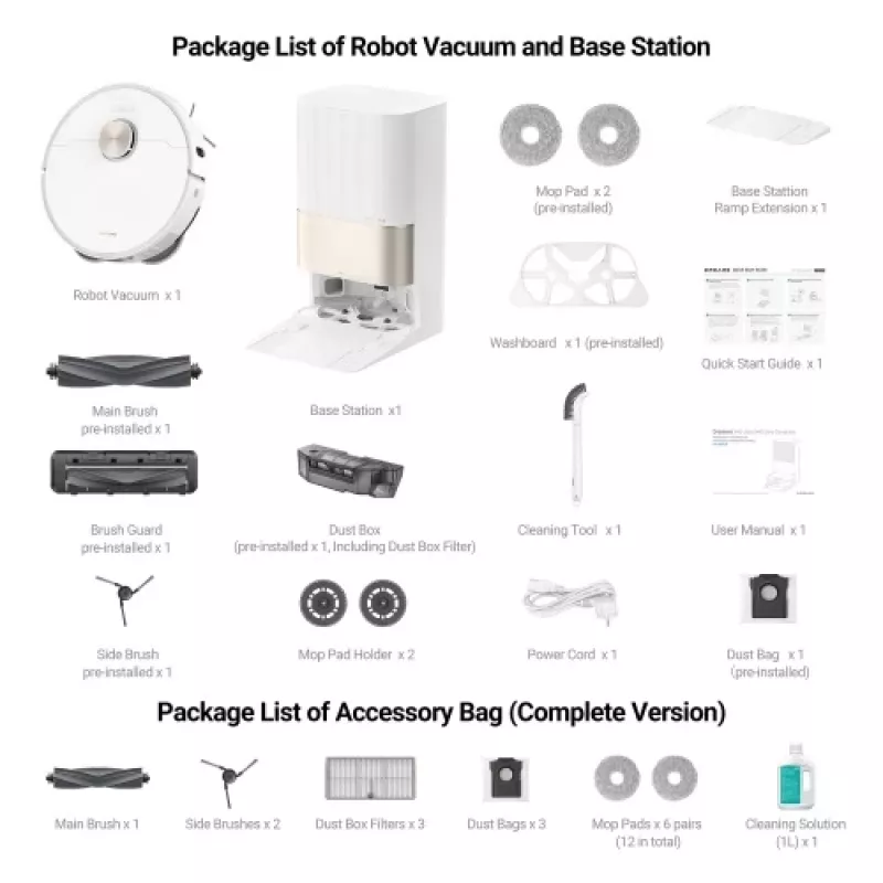 Dreame X40 Ultra Complete Robot aspirador, blanco