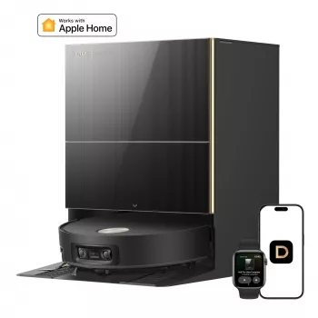 Dreame X60 Pro Ultra Complete robot aspirador con base de carga, 12000 Pa de succión, batería de 6400 mAh, negro