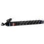DSIT DS-8PDU-C13 Unidad de distribución de energía – PDU para rack 1U, 8 salidas IEC C13, 10A 250V, cable de 2m, negra