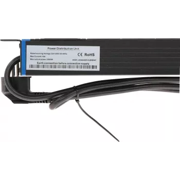 PDU de rack DSIT DS-8PDU-C14 1U 8 salidas C13 conector C14 10A 2300W 2m negro