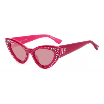 DSQUARED2 Gafas de sol para mujer D20092NSMU1 - Montura de acetato cuadrada, protección UV400, 51 mm de lente