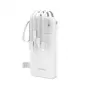 Dudao K11 Batería externa 10000mAh con cables integrados blanca