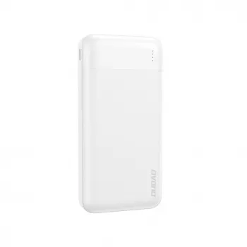 Batería externa Dudao K18-1W 10000mAh blanca USB-A / USB-C / Micro USB