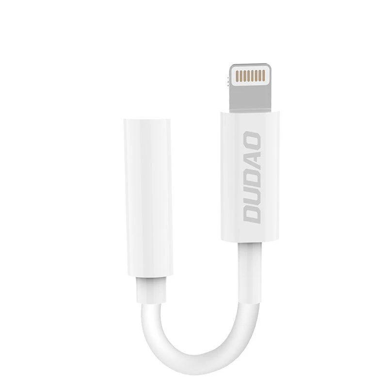 Dudao L16i Adaptador de audio Lightning a 3,5 mm Blanco