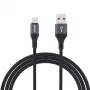 Dudao L3ST Cable USB-A a USB-C 5A 1,2m trenzado - Negro