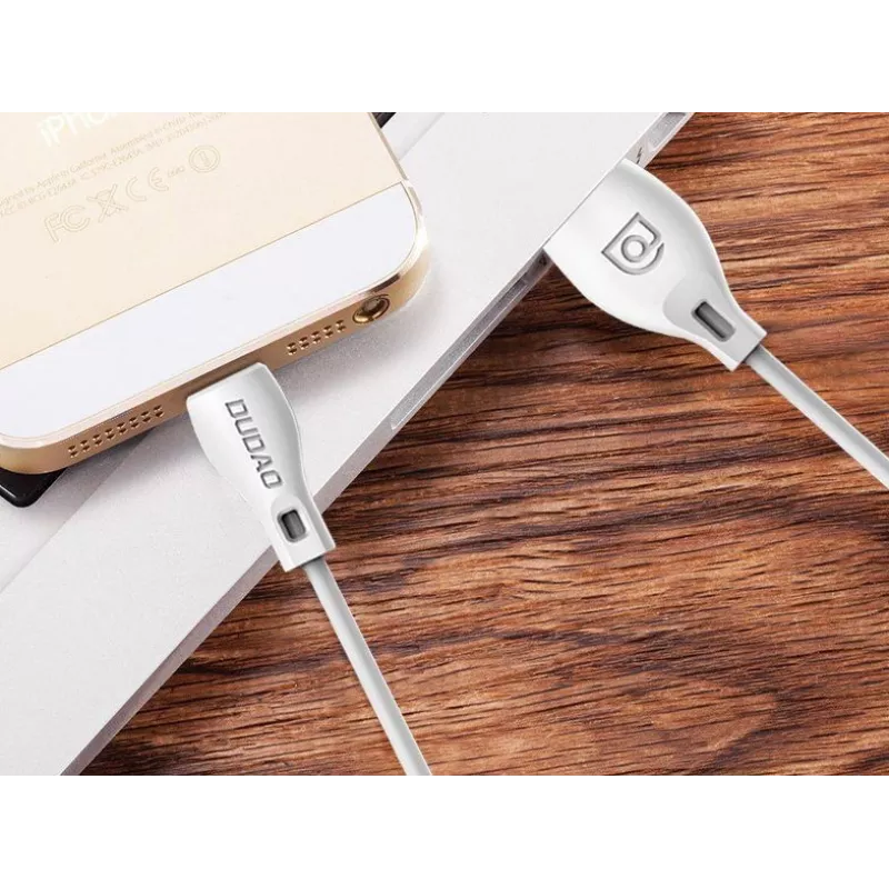 Dudao Cable de datos L4 5A 1,2m Blanco