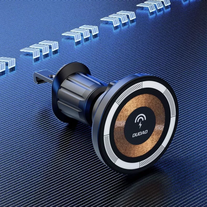 Soporte magnético Dudao con cargador inalámbrico MagSafe 15W para rejilla de ventilación del coche - negro