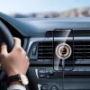 Soporte magnético Dudao con cargador inalámbrico MagSafe 15W para rejilla de ventilación del coche - negro