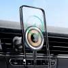 Soporte magnético Dudao con cargador inalámbrico MagSafe 15W para rejilla de ventilación del coche - negro