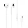 Dudao USB Type-C Connecto Auriculares estéreo New Ergonomic Earplugs Design X3C blanco