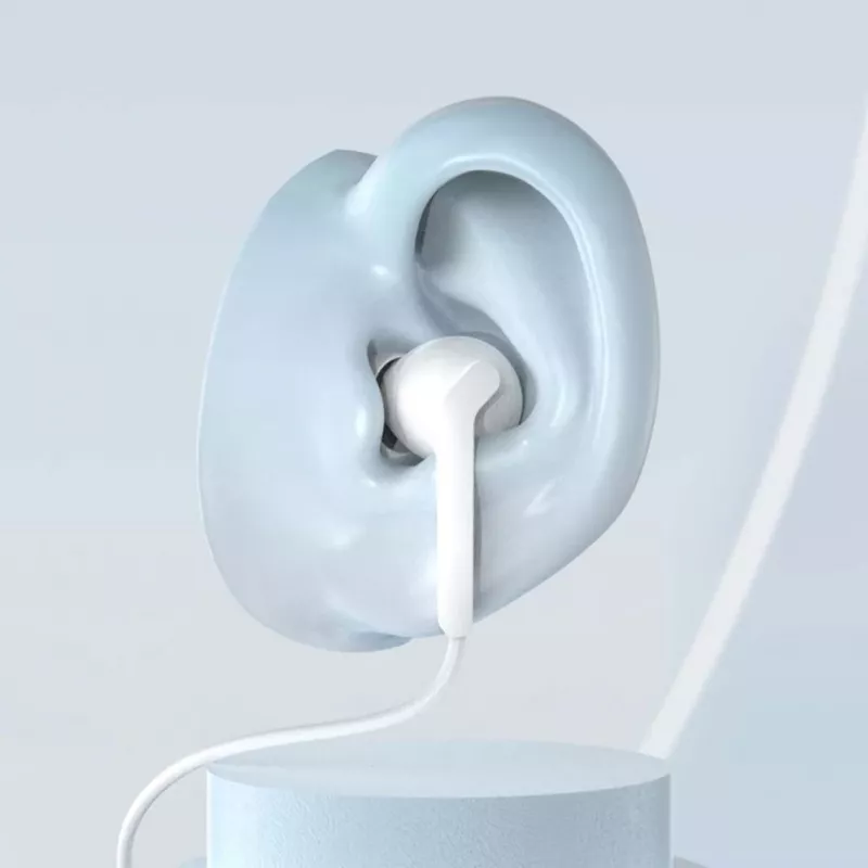 Dudao X3C+ Auriculares in-ear Hi-Fi con monitor 1,2 m blancos