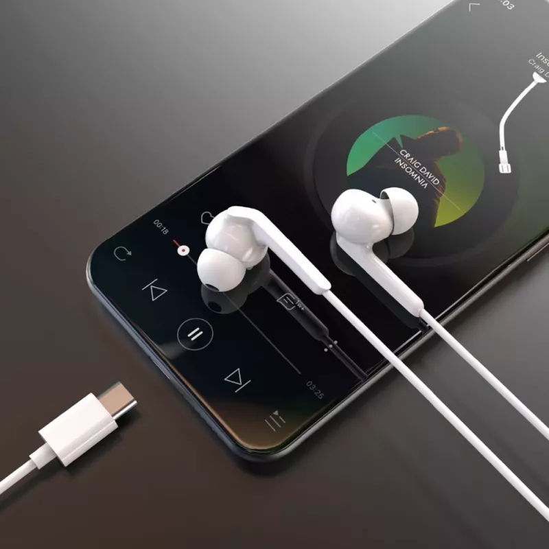 Dudao X3C+ Auriculares in-ear Hi-Fi con monitor 1,2 m blancos